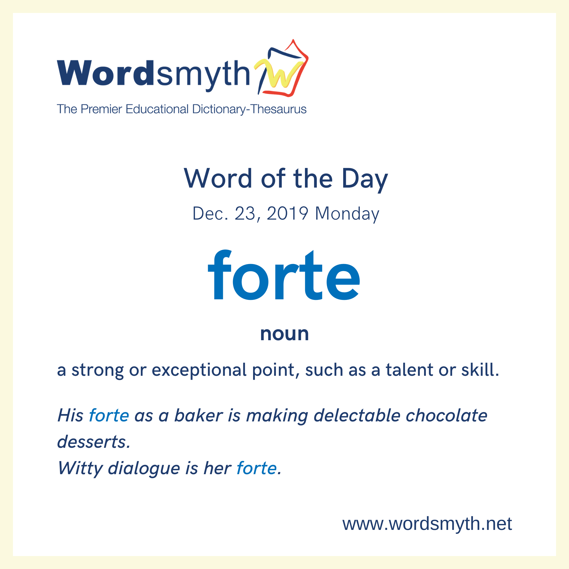 WOTD forte