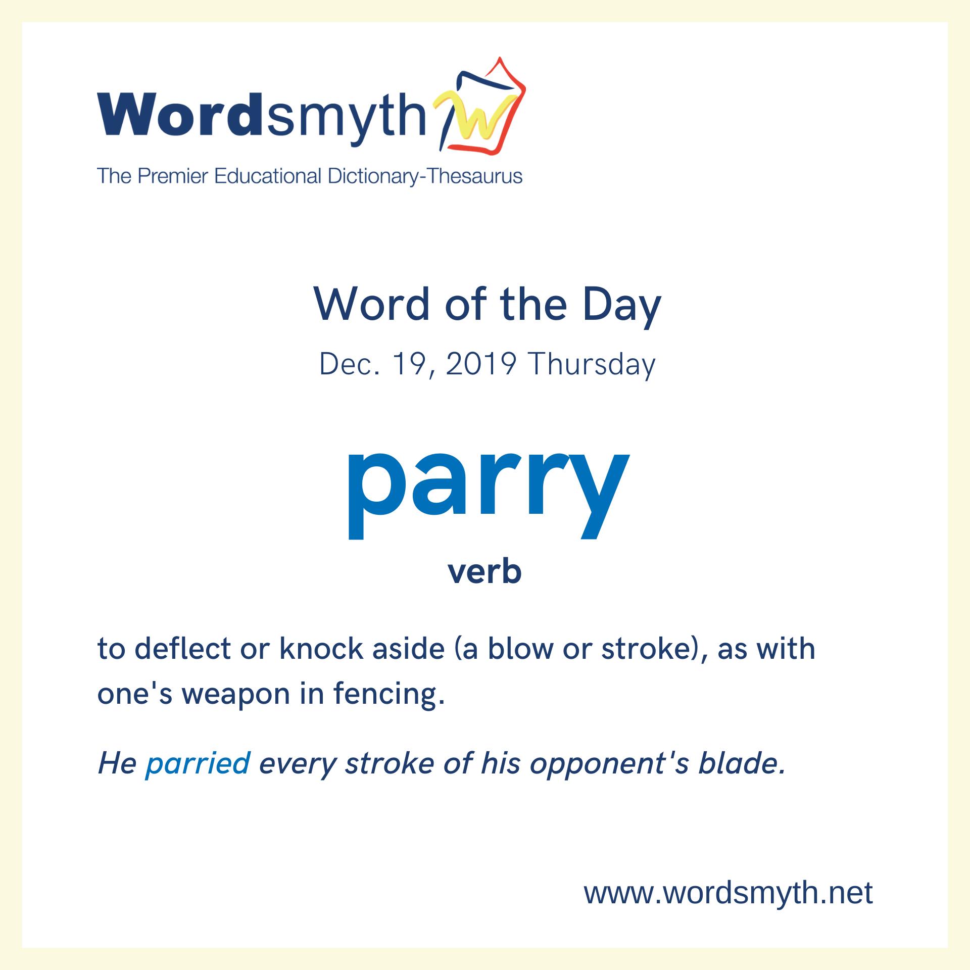 WOTD parry