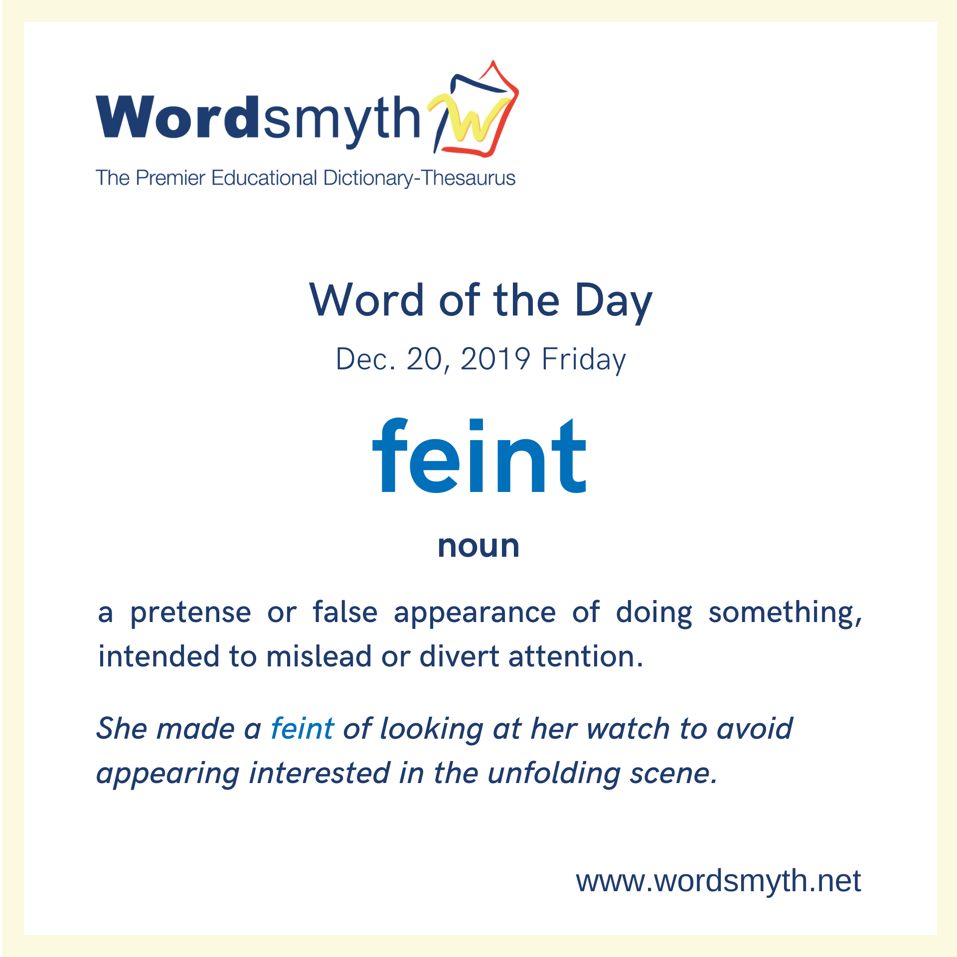 WOTD feint