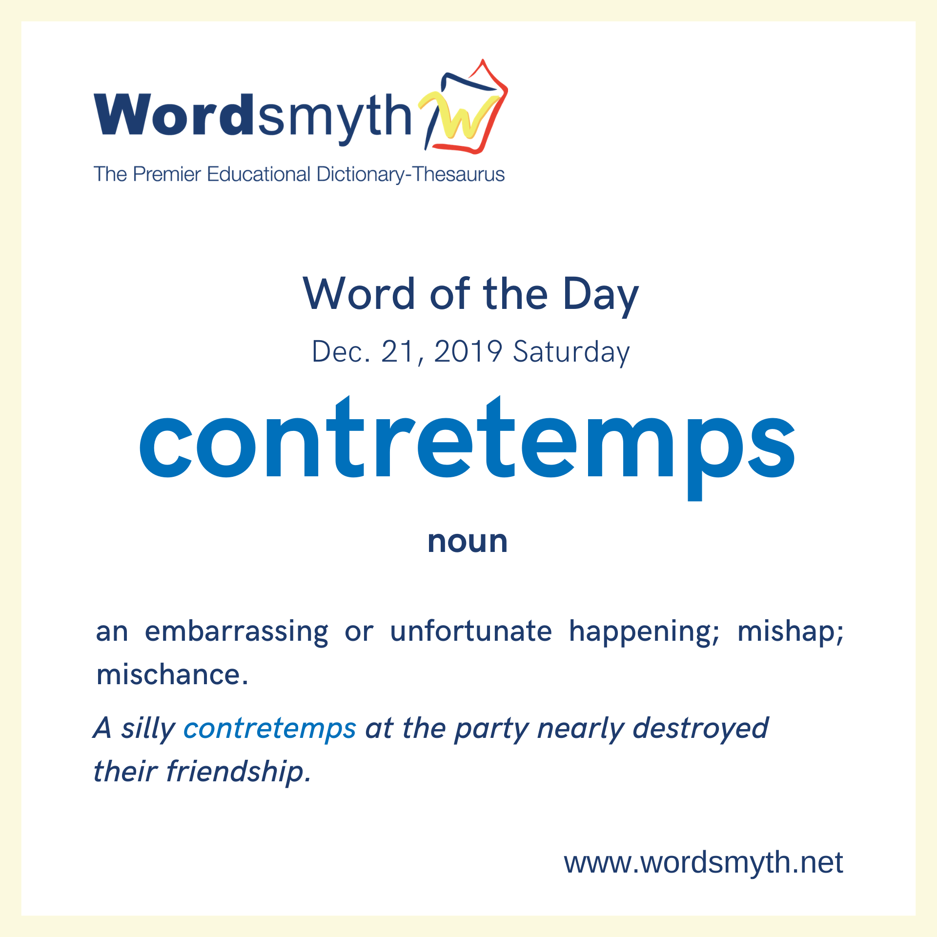 WOTD contretemps