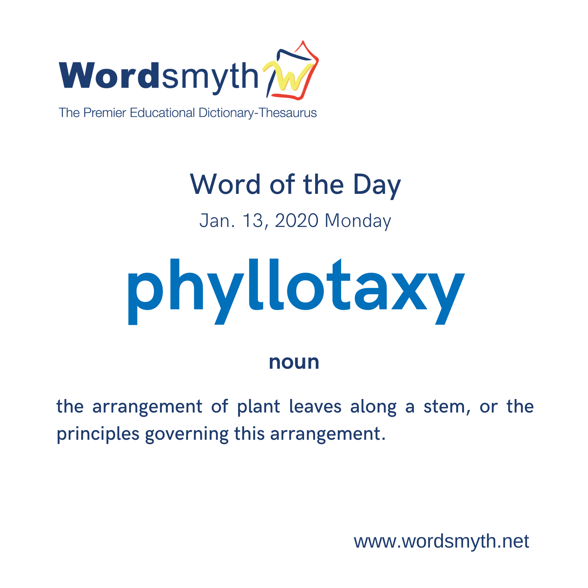 WOTD: phyllotaxy