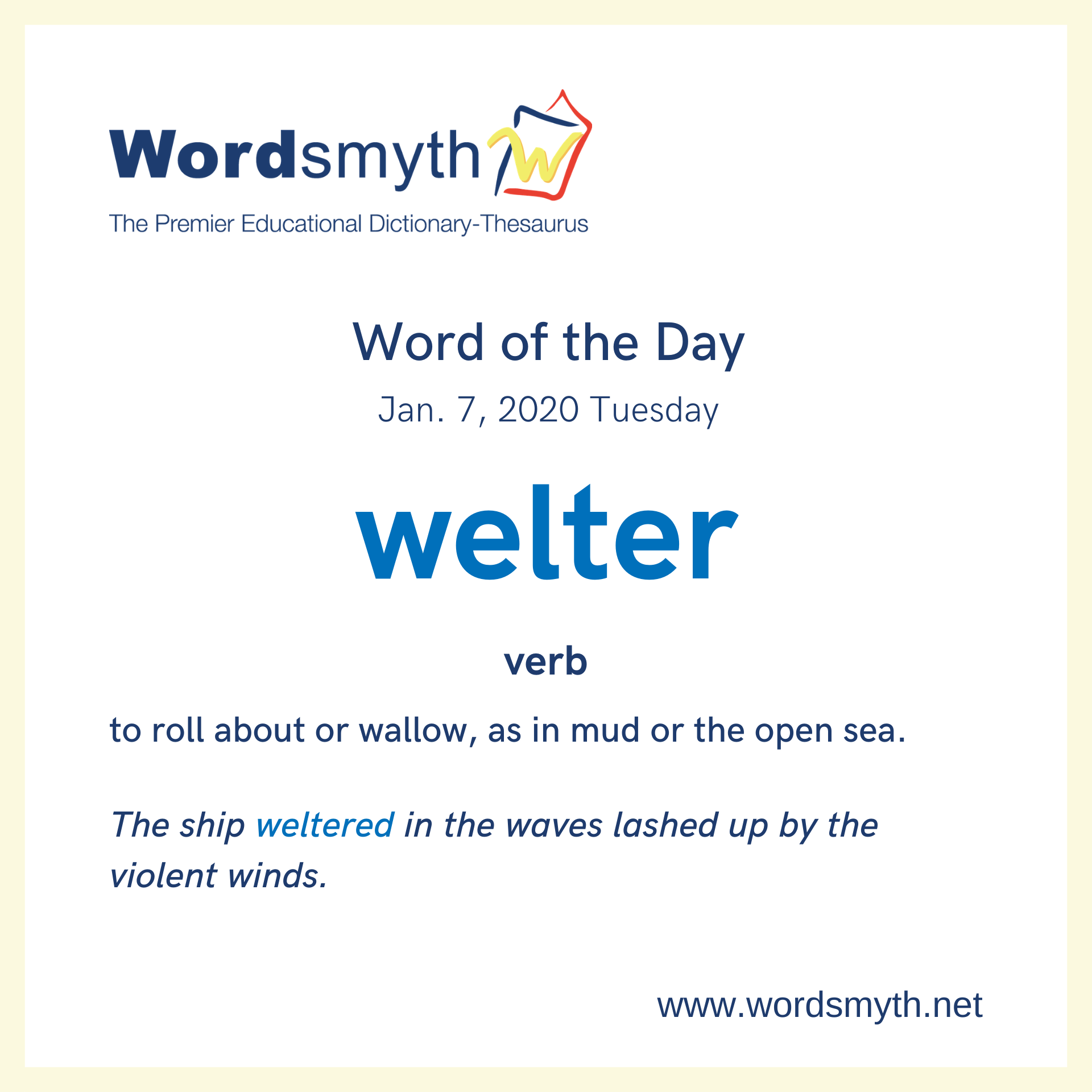 word of the day welter