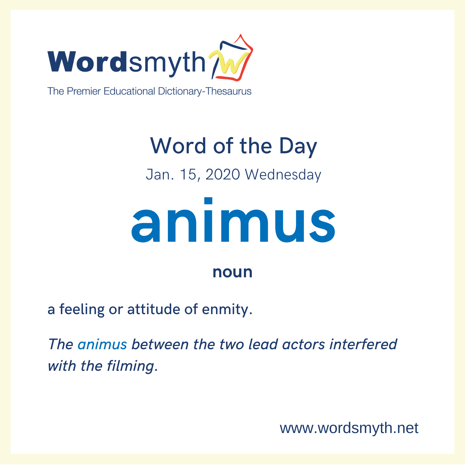 WOTD: animus