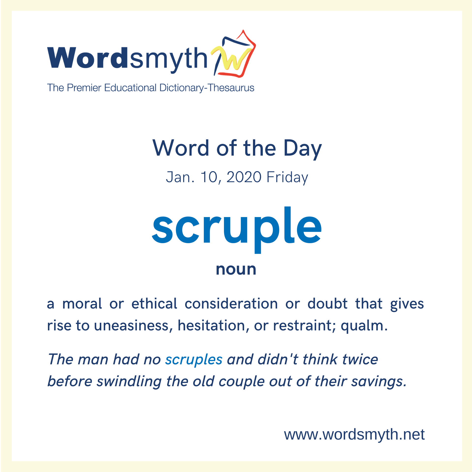 word of the day scruple