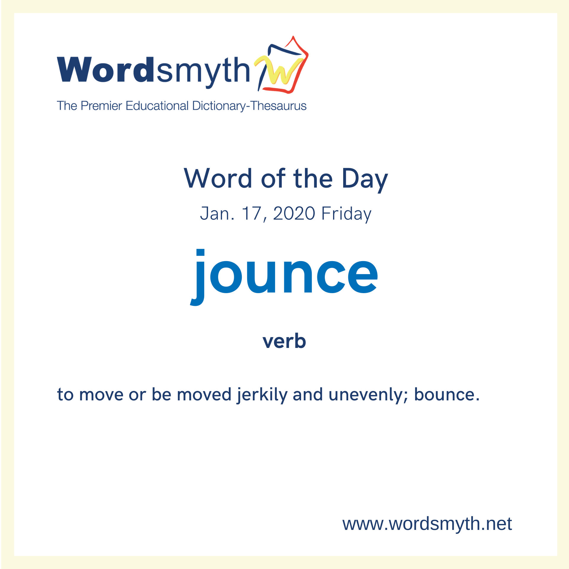 WOTD: jounce